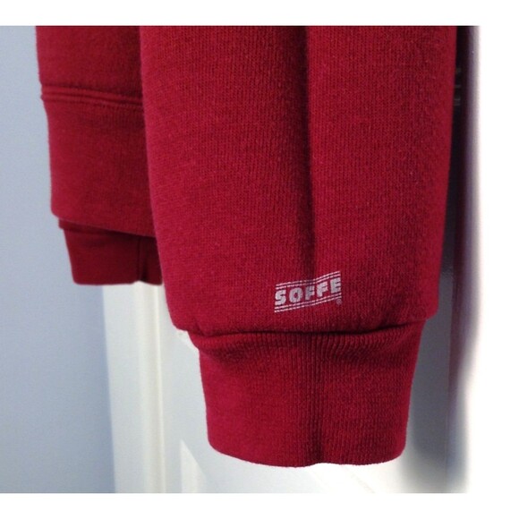 Vintage Indiana Hoosiers Hoodie Sweatshirt Men L Crimson NCAA Sports Warm 90s - Picture 5 of 11